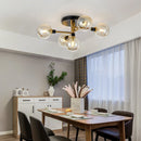 lustre led verre moderne salon maison décor plafonnier
