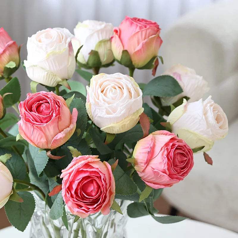 fleur de rose artificielle pour décoration de mariage et table - vue 3 sur 12