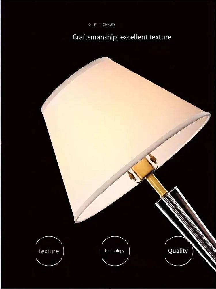 lampe en cristal de luxe européenne en cuivre créative et romantique - vue 6 sur 7