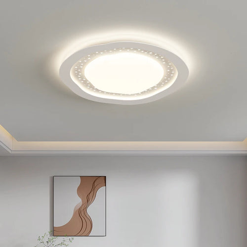 lustre led moderne galets gypsophile style simple protection des yeux - vue 4 sur 14