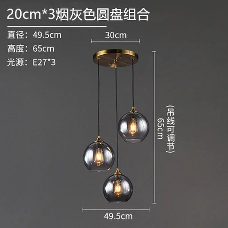 lustre en verre design nordique pour décoration intérieure - vue 15 sur 26