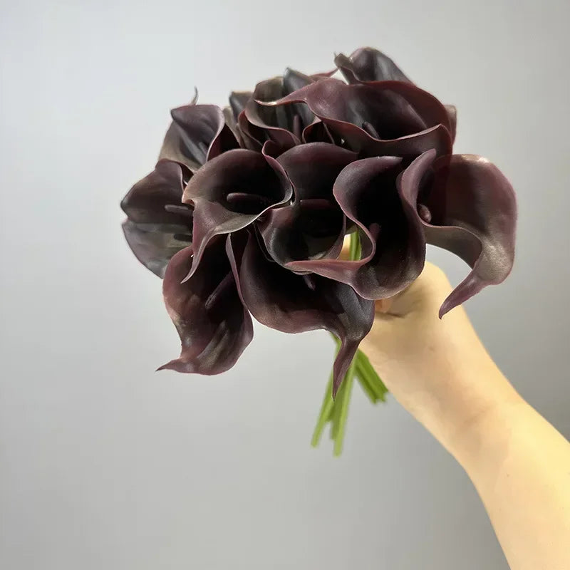 lot de 2 bouquets de lys calla artificiels pour décoration de mariage - vue 3 sur 11