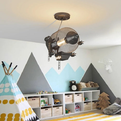 lustre vaisseau spatial créatif pour chambre de garçon - vue 3 sur 7