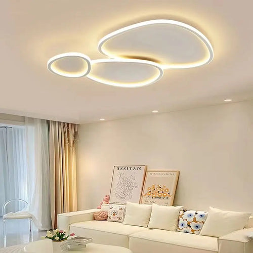 plafonnier nordic led rond luminaire d'éclairage décoratif intérieur - vue 3 sur 10