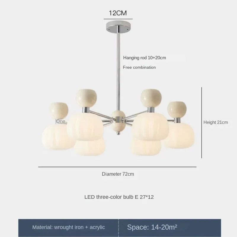 lustre décoratif acrylique avec abat-jour suspendu créatif