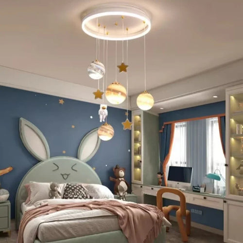 lustre artpad lampe lune pour chambre d'enfants décorative - vue 3 sur 6