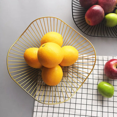 panier à fruits en fer moderne pour collations et stockage - vue 2 sur 12