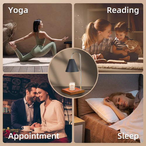 lampe de table rétro aromathérapie avec minuterie et lumière d'ambiance - vue 7 sur 12