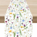 Chemin de table floral aquarelle papillons style printanier