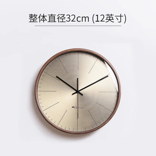 horloge murale moderne en bois massif pour décoration intérieure - vue 12 sur 12