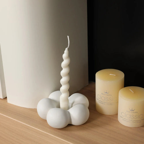 bougeoir en céramique spirale décoration nordique pour la maison - vue 6 sur 8