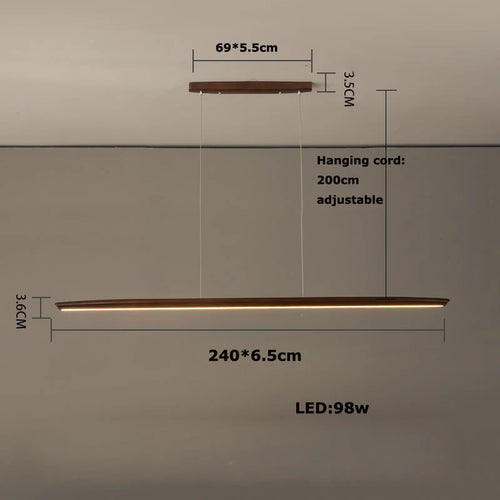lustre dimmable en bois élégant pour éclairage intérieur moderne - vue 15 sur 15