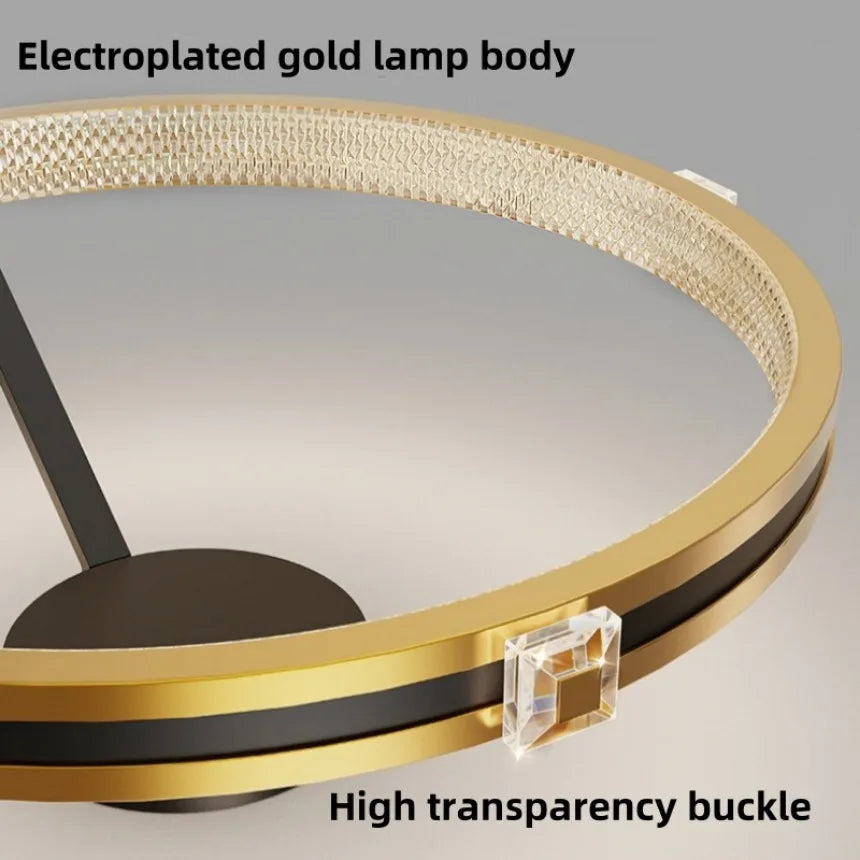 plafonnier led moderne de luxe en cristal décoration luminaires - vue 6 sur 9