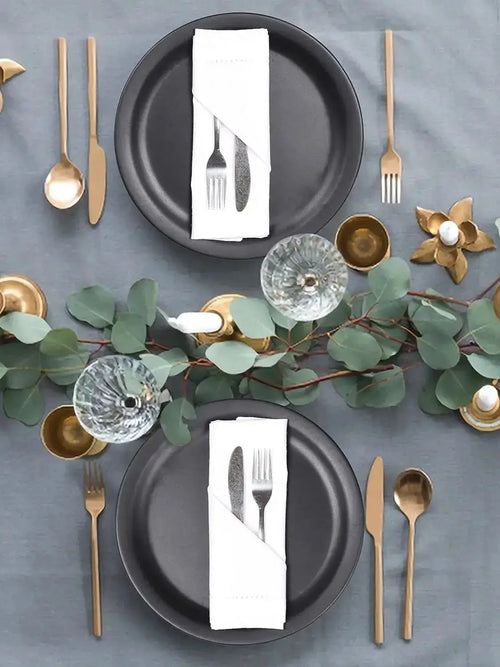 Serviette de table lot 6 lin coton naturel - vue 6 sur 6