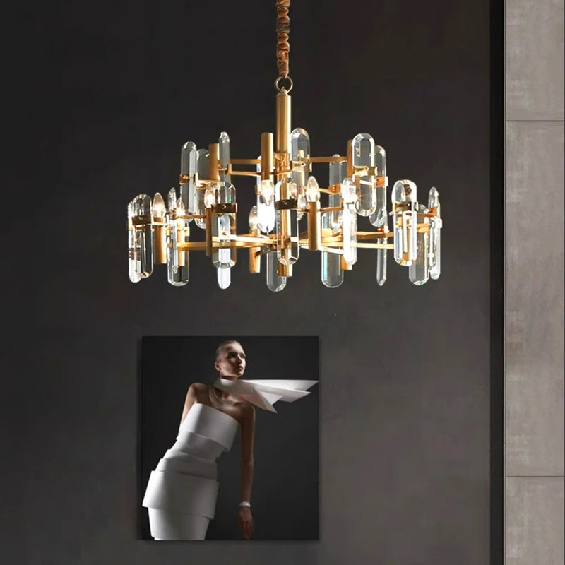home decorationPendant lights, luxury crystal living room chandelier, dining room Pendant lamp, ceiling light, indoor lighting - vue 5 sur 12