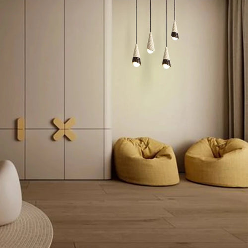 suspension en céramique pour chambre d enfant créative lampe à LED - vue 5 sur 8