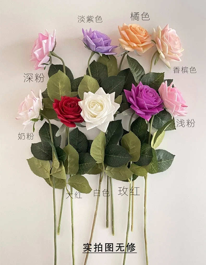 lot de 5 fleurs artificielles hydratantes pour mariage et saint-valentin - vue 5 sur 15