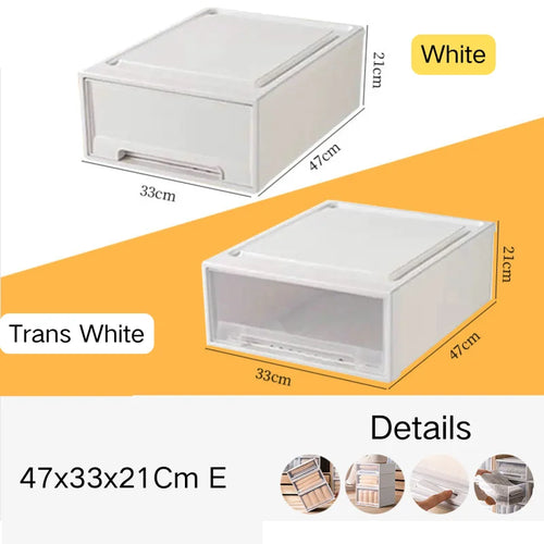 tiroirs empilables en plastique transparent pour rangement pratique - vue 43 sur 48