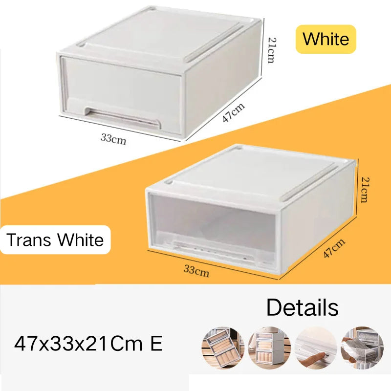 tiroirs empilables en plastique transparent pour rangement pratique - vue 43 sur 48