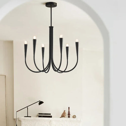 lustre style français doré led pour décoration de luxe - vue 2 sur 14