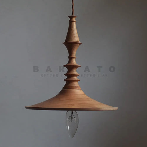 Éclairage intérieur moderne bois luminaire suspendu en bois nordique Restaurant Bar à côté de la lumière lustre ombre bois E14 110 V 220 V - vue 2 sur 8