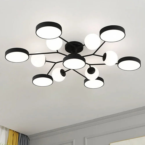 lustre led créatif pour éclairage intérieur moderne - vue 2 sur 18