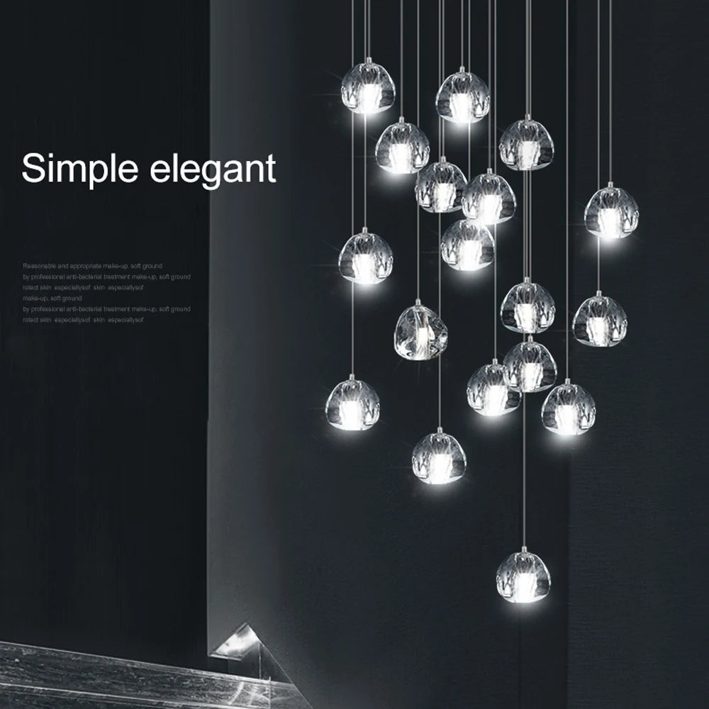 suspension design en cristal pour un éclairage moderne élégant - vue 3 sur 15