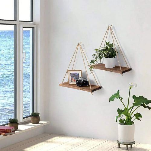 balançoire murale en corde pour plantes et décoration moderne - vue 8 sur 8