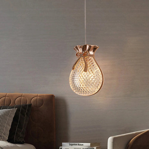 Lustre nordique ovale en cristal LED - vue 5 sur 21