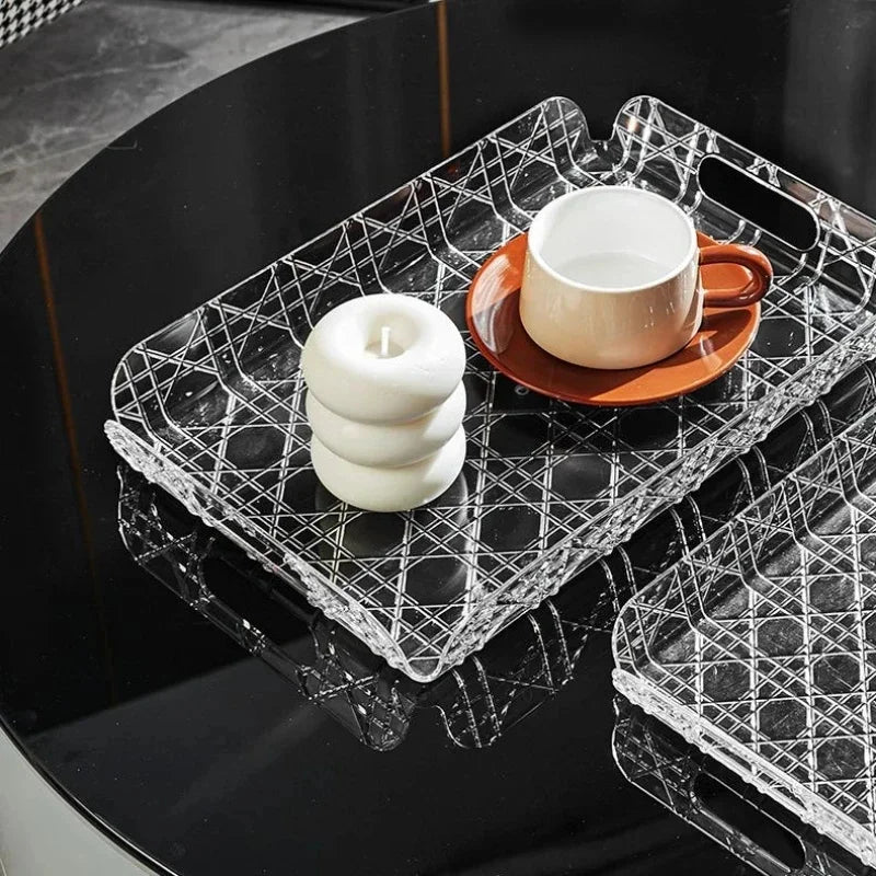 plateau en acrylique luxe pour rangement et décoration - vue 1 sur 7