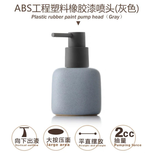 bouteille en céramique pour savon et gel douche portable - vue 14 sur 21