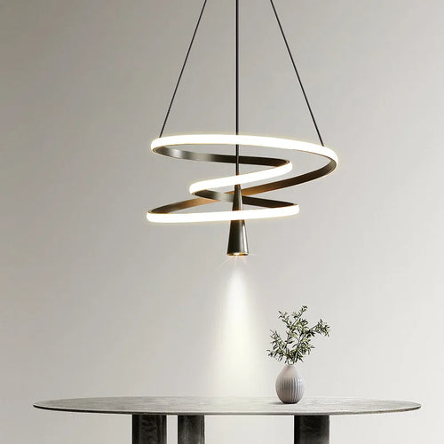 lustre suspendu à led moderne pour décoration intérieure élégante - vue 4 sur 12