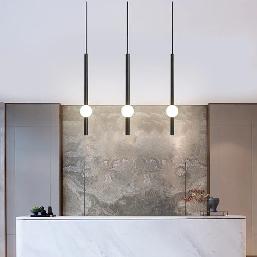 lustre à barre longue suspension avec éclairage led - vue 5 sur 14