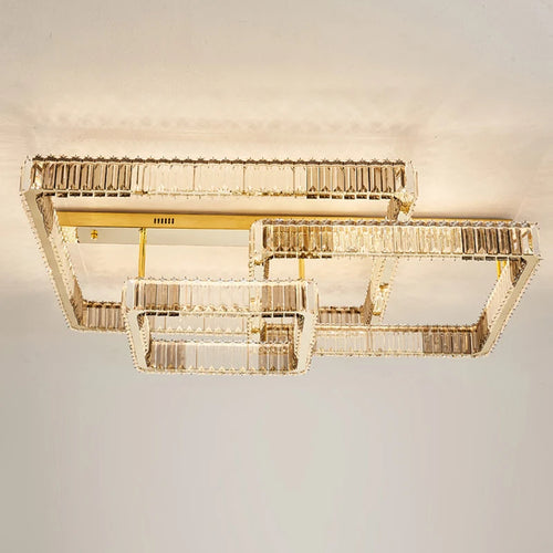 plafonnier Salon de luxe Smart Led moderne Hall brillant K9 cristal éclairage à la maison décoratifs - vue 4 sur 13