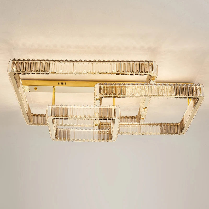 plafonnier Salon de luxe Smart Led moderne Hall brillant K9 cristal éclairage à la maison décoratifs - vue 3 sur 13