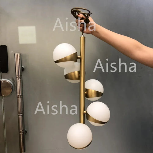 lustre nordique en cuivre design créatif pour intérieur - vue 5 sur 6