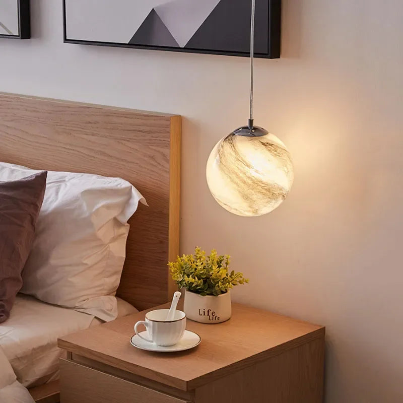 lustre créatif led boule de verre pour chambre d'enfants - vue 5 sur 11