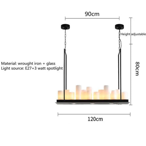 Nordique luxe salle à manger lustre intérieur salon table à manger lampes en verre simple cuisine île LED lustre éclairage - vue 18 sur 20