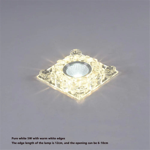 plafonnier led rgb carré en cristal pour décoration intérieure variée - vue 7 sur 24