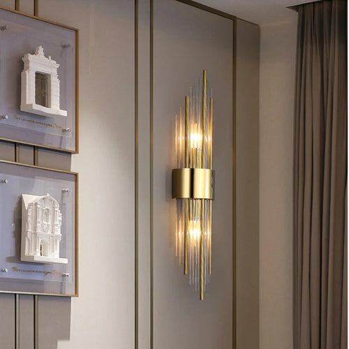 applique murale led en cristal luxe design nordique pour intérieur élégant - vue 5 sur 9