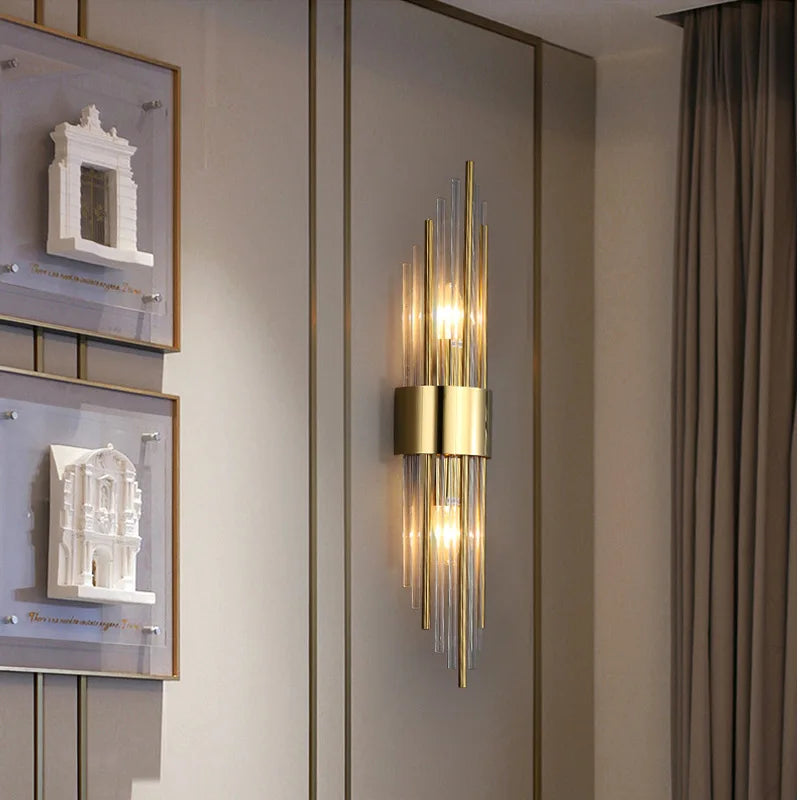 applique murale led en cristal luxe design nordique pour intérieur élégant - vue 4 sur 9