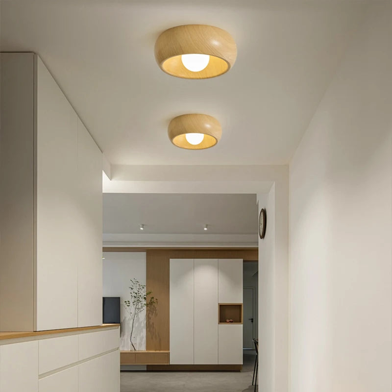 plafonnier à led style wabi-sabi nordique rétro créatif - vue 4 sur 8