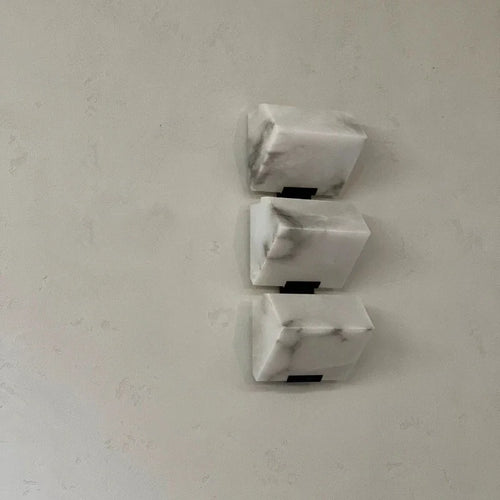 applique murale moderne en marbre avec lumières led - vue 6 sur 9