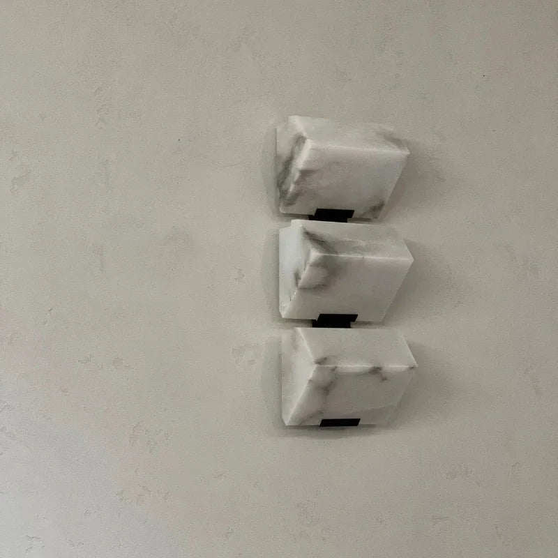applique murale moderne en marbre avec lumières led - vue 6 sur 9