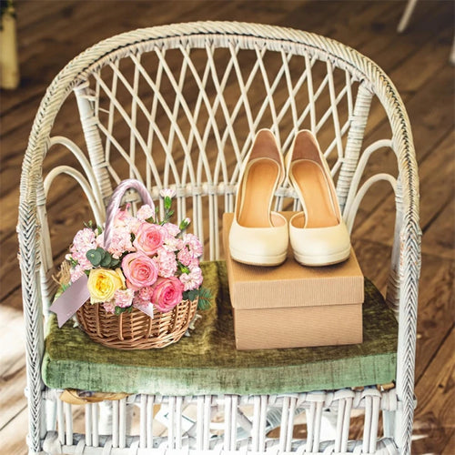 panier de fleurs de mariage tissé à la main pour rangement et pique-nique - vue 3 sur 10