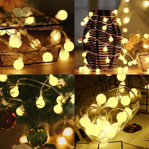 guirlande lumineuse à petites boules pour décoration intérieure et extérieure - vue 7 sur 9