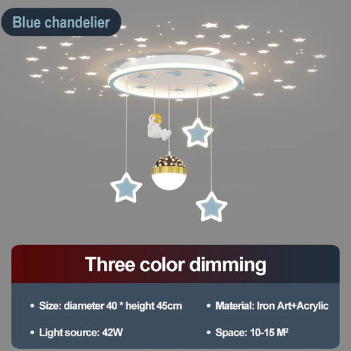Plafonnier LED en forme d'étoile pour chambre d'enfant - vue 9 sur 9