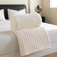 Plaid jacquard gaufré flanelle doux pour salon chambre