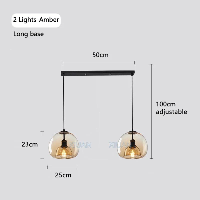 lustre moderne en verre pour éclairage intérieur suspendu - vue 11 sur 16