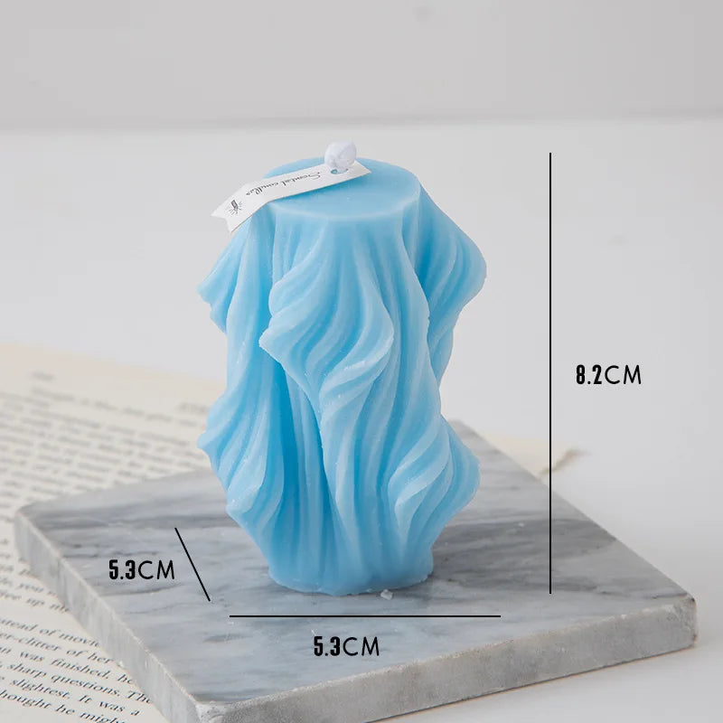 bougie parfumée créative décorative à vagues géométriques pour la maison - vue 10 sur 10